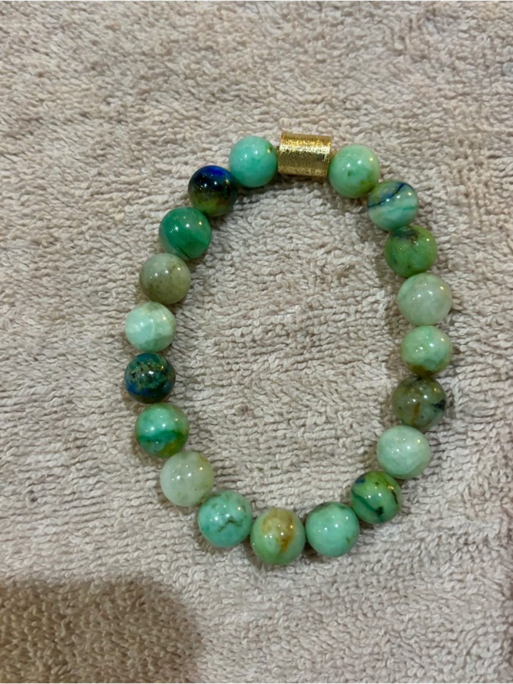 Multicolor Beaded Stack Bracelet Set with Gold Accents - Picture 6 of 8